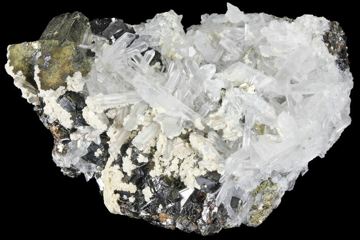 Sphalerite, Pyrite and Quartz Association - Peru #95952